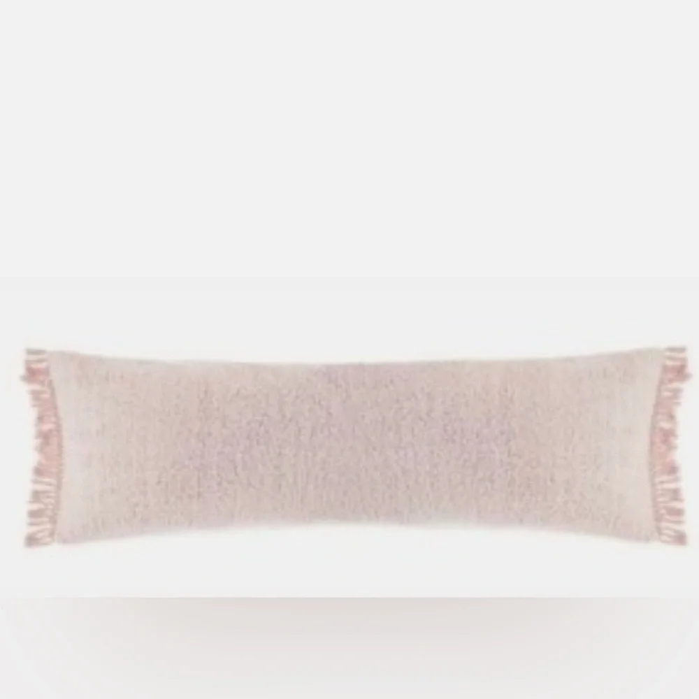 Wild Sage Liana Sherpa Body Pillow Cover with Tassel Trim NWT